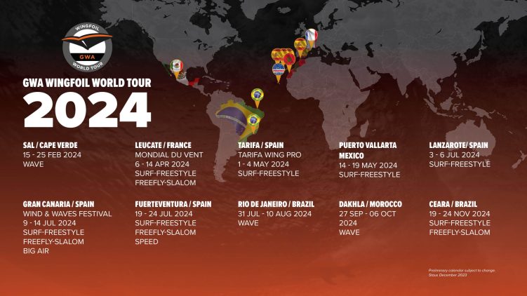Discover the 2024 GWA Wingfoil World Tour calendar!
